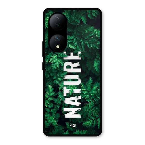 Nature Leaves Metal Back Case for Vivo Y100a