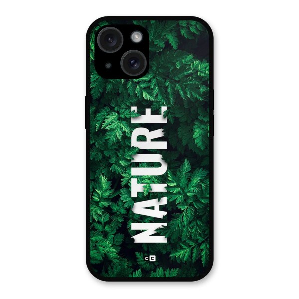 Nature Leaves Metal Back Case for iPhone 15