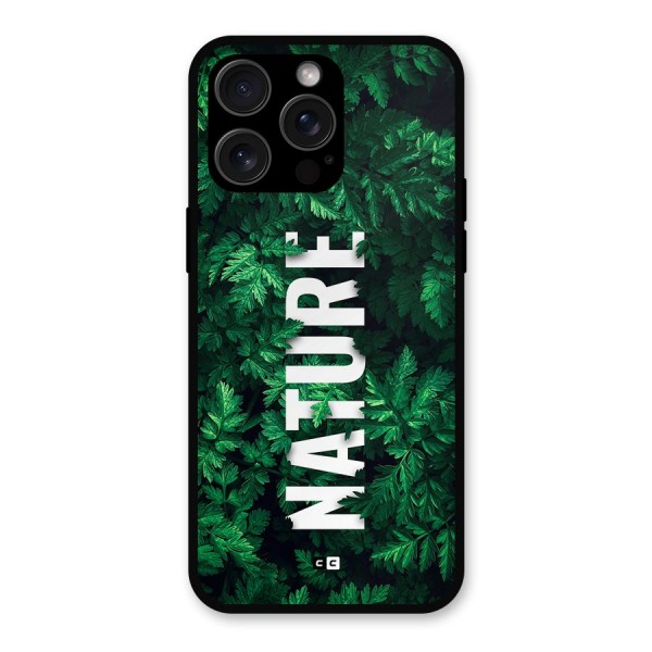 Nature Leaves Metal Back Case for iPhone 15 Pro Max