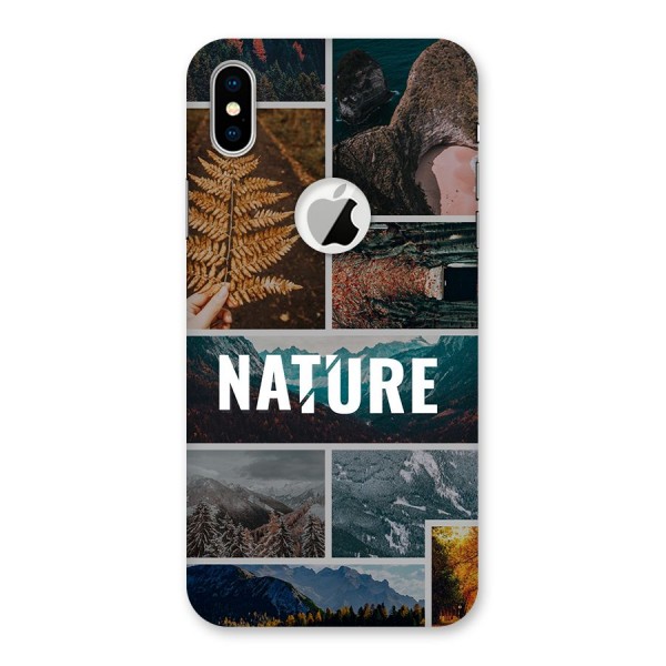 Nature Travel Back Case for iPhone X Logo Cut