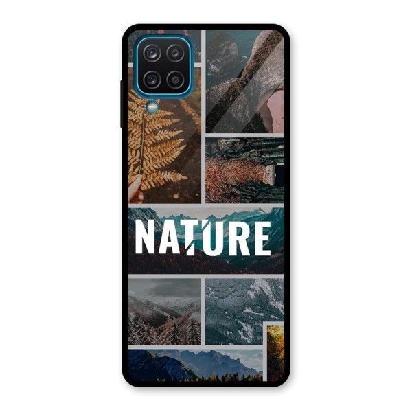 Nature Travel Glass Back Case for Galaxy A12