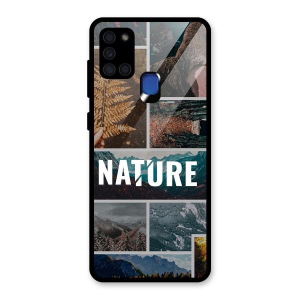 Nature Travel Glass Back Case for Galaxy A21s