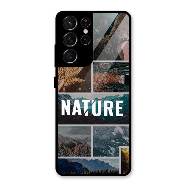 Nature Travel Glass Back Case for Galaxy S21 Ultra 5G