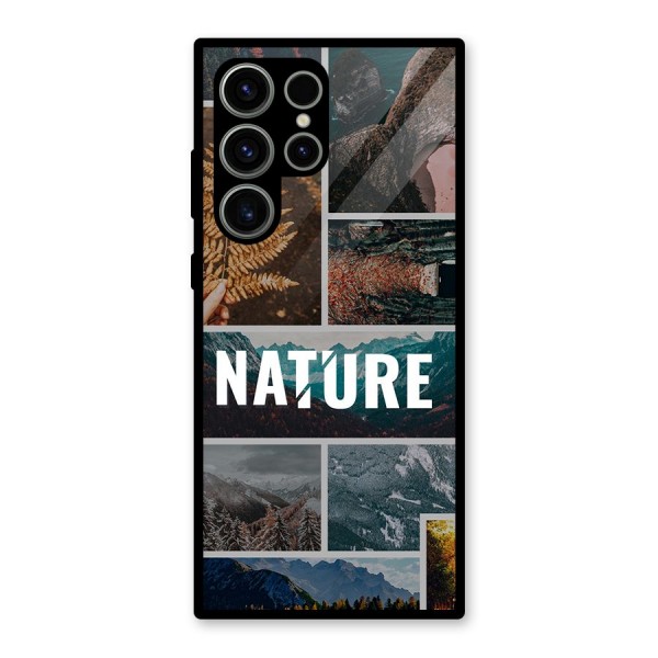 Nature Travel Glass Back Case for Galaxy S23 Ultra