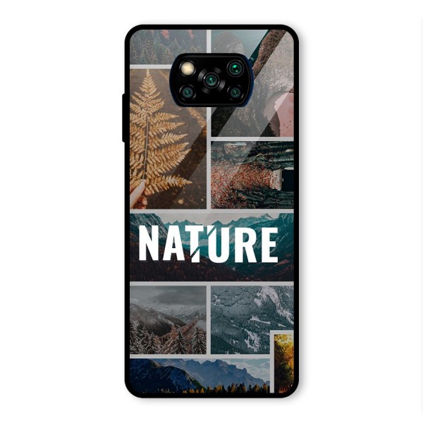 Nature Travel Glass Back Case for Poco X3 Pro