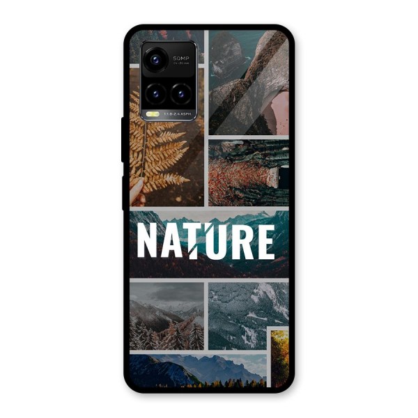 Nature Travel Glass Back Case for Vivo Y21A