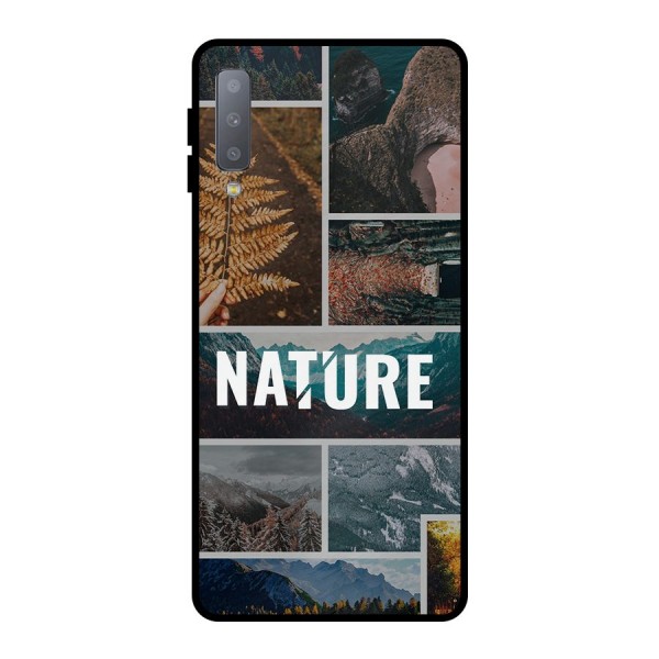 Nature Travel Metal Back Case for Galaxy A7 (2018)