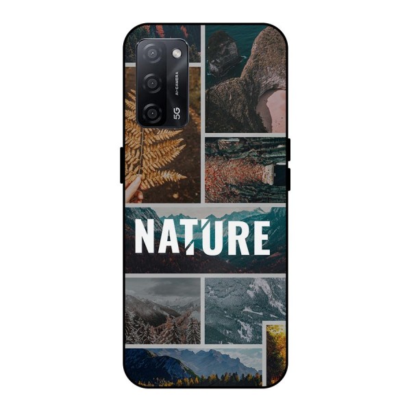 Nature Travel Metal Back Case for Oppo A53s 5G