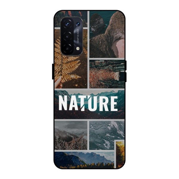 Nature Travel Metal Back Case for Oppo A74 5G