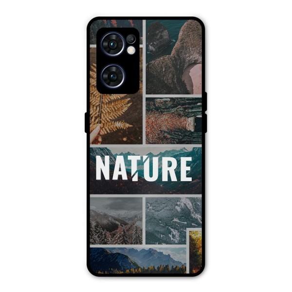 Nature Travel Metal Back Case for Oppo Reno7 5G