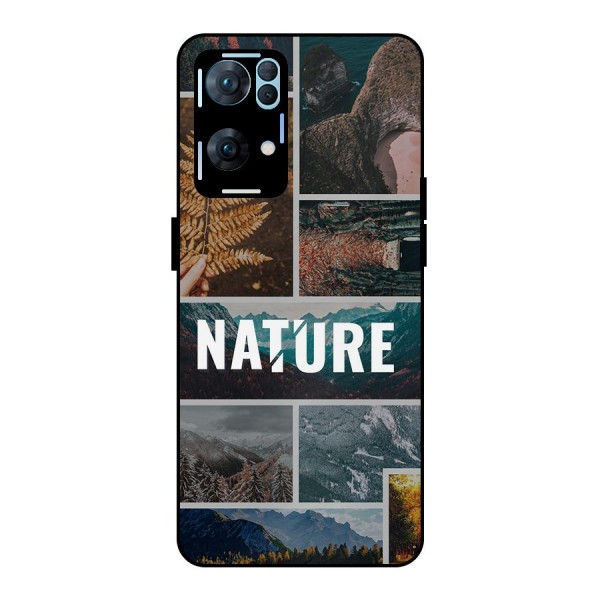 Nature Travel Metal Back Case for Oppo Reno7 Pro 5G