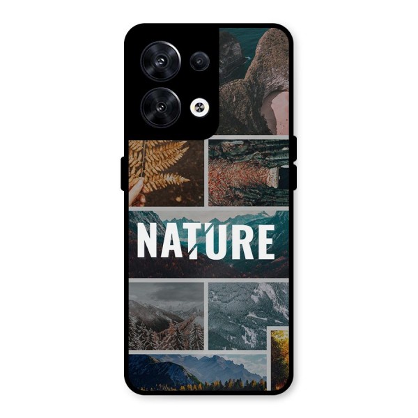 Nature Travel Metal Back Case for Oppo Reno8 5G