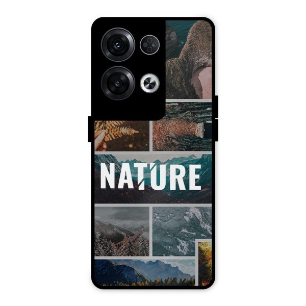 Nature Travel Metal Back Case for Oppo Reno8 Pro 5G