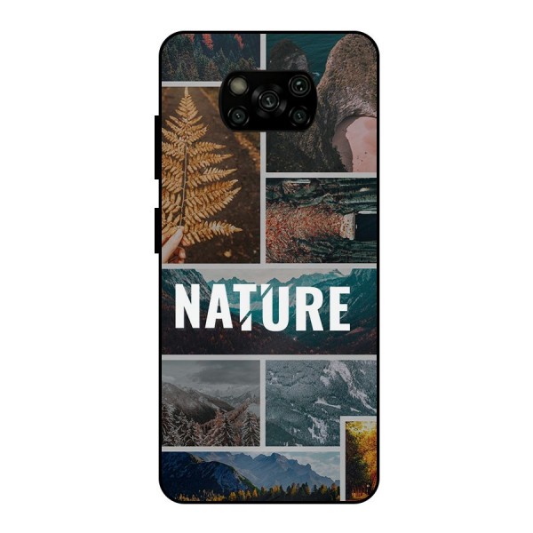 Nature Travel Metal Back Case for Poco X3