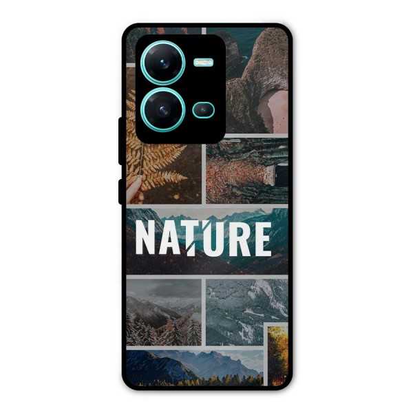 Nature Travel Metal Back Case for Vivo V25