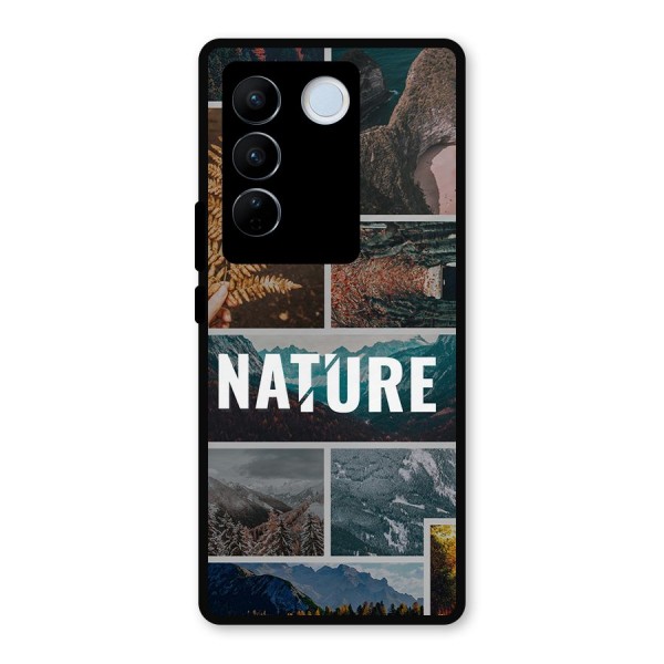 Nature Travel Metal Back Case for Vivo V27 Pro