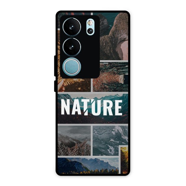 Nature Travel Metal Back Case for Vivo V29 Pro