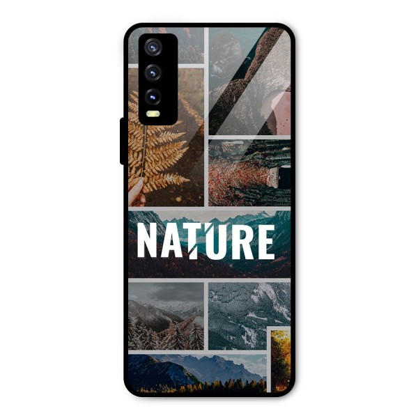 Nature Travel Metal Back Case for Vivo Y20 2021