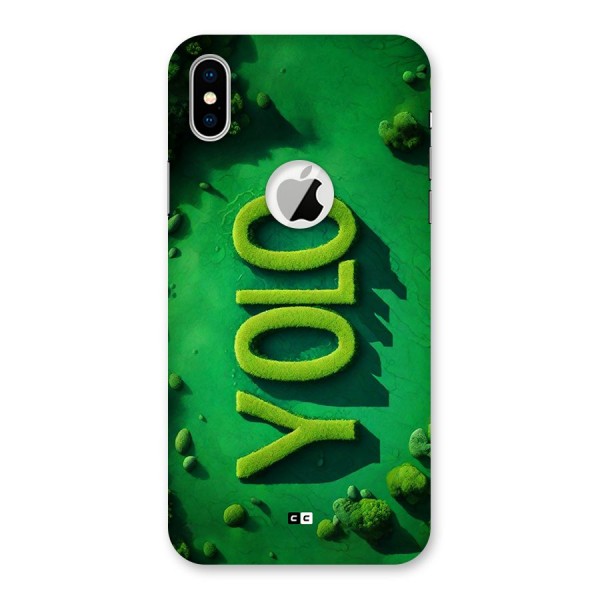 Nature Yolo Back Case for iPhone XS Logo Cut