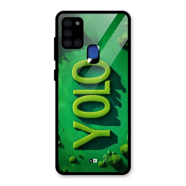 Nature Yolo Glass Back Case for Galaxy A21s