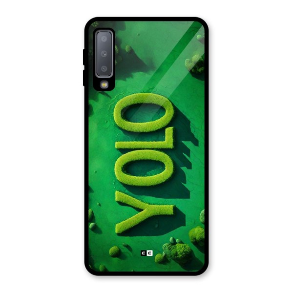 Nature Yolo Glass Back Case for Galaxy A7 (2018)