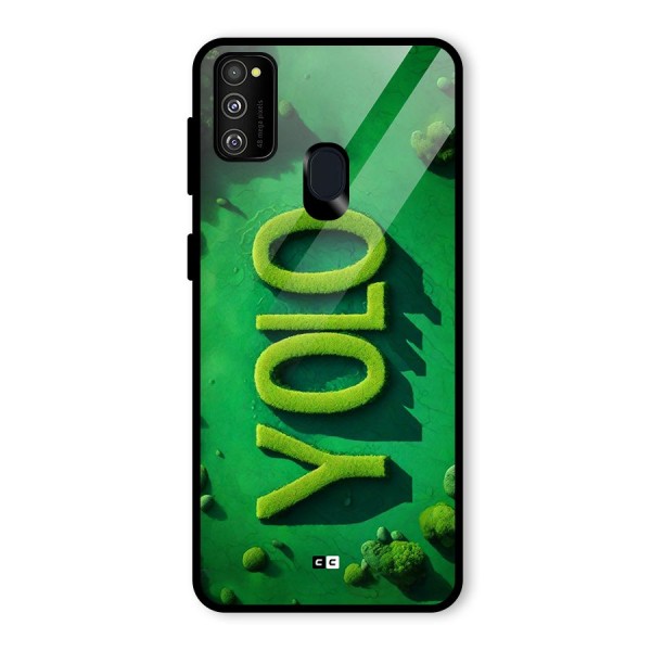 Nature Yolo Glass Back Case for Galaxy M21