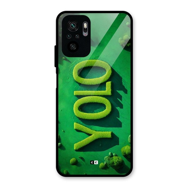 Nature Yolo Glass Back Case for Redmi Note 10