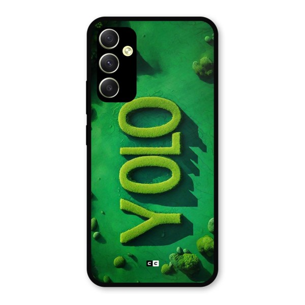 Nature Yolo Metal Back Case for Galaxy A34