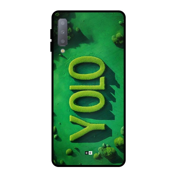 Nature Yolo Metal Back Case for Galaxy A7 (2018)