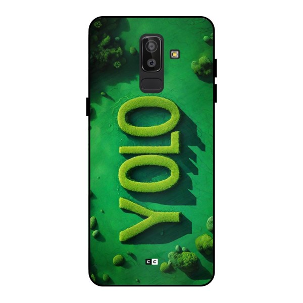 Nature Yolo Metal Back Case for Galaxy J8