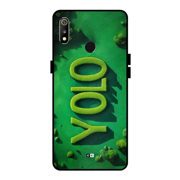 Nature Yolo Metal Back Case for Realme 3