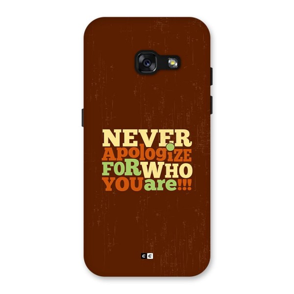 Never Apologize Back Case for Galaxy A3 (2017)