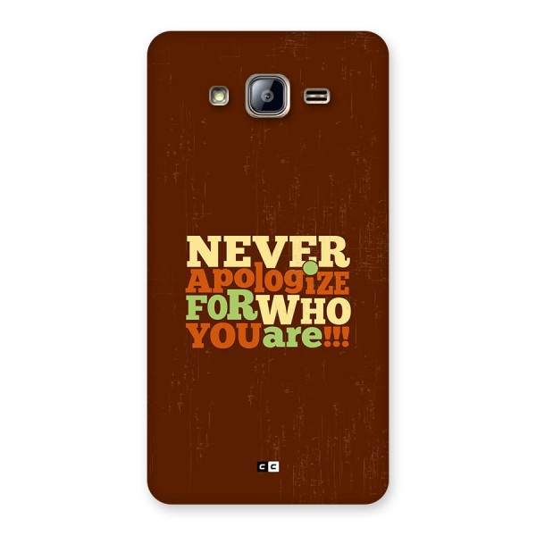 Never Apologize Back Case for Galaxy On5