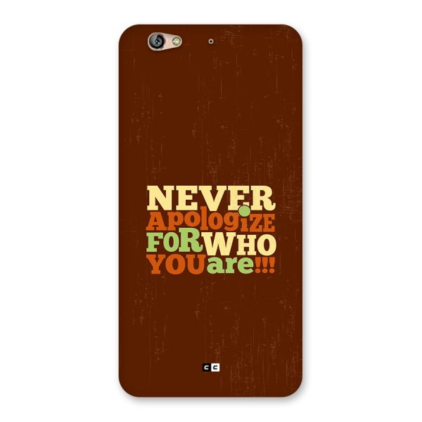 Never Apologize Back Case for Gionee S6