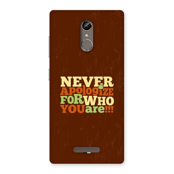 Never Apologize Back Case for Gionee S6s