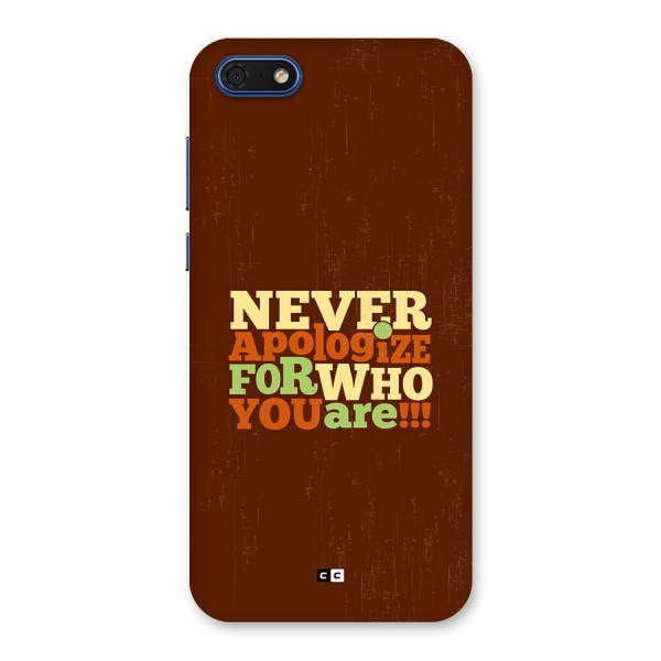 Never Apologize Back Case for Honor 7s