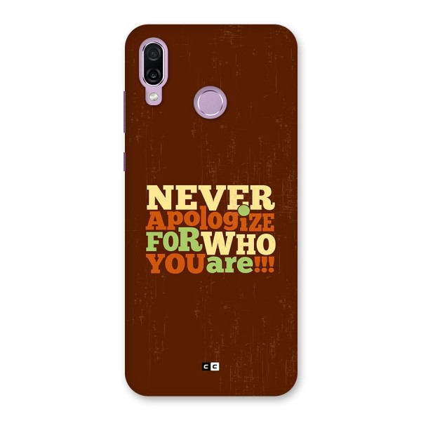 Never Apologize Back Case for Honor Play