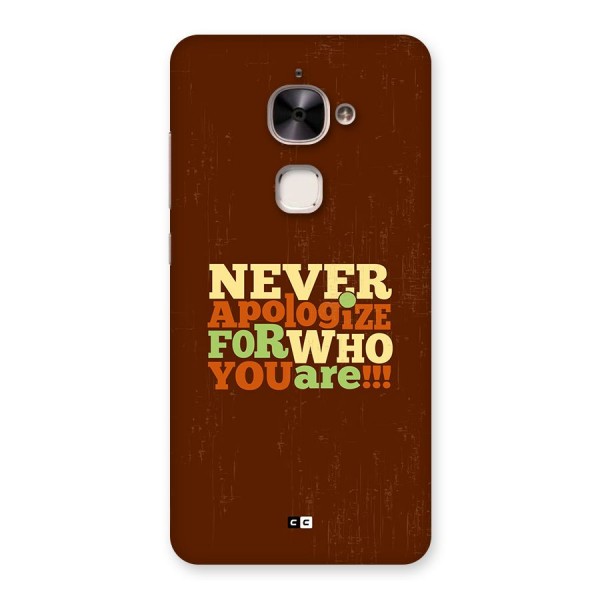 Never Apologize Back Case for Le 2