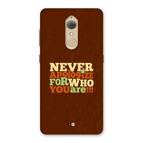 Never Apologize Back Case for Lenovo K8