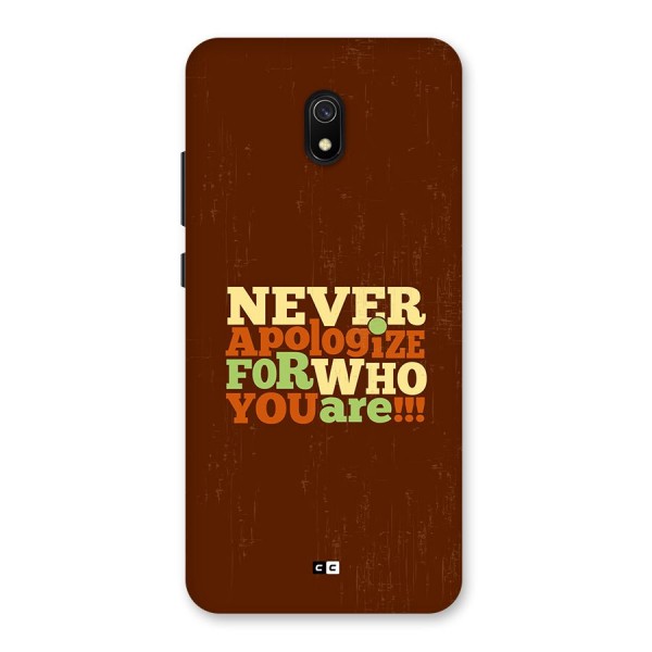 Never Apologize Back Case for Redmi 8A