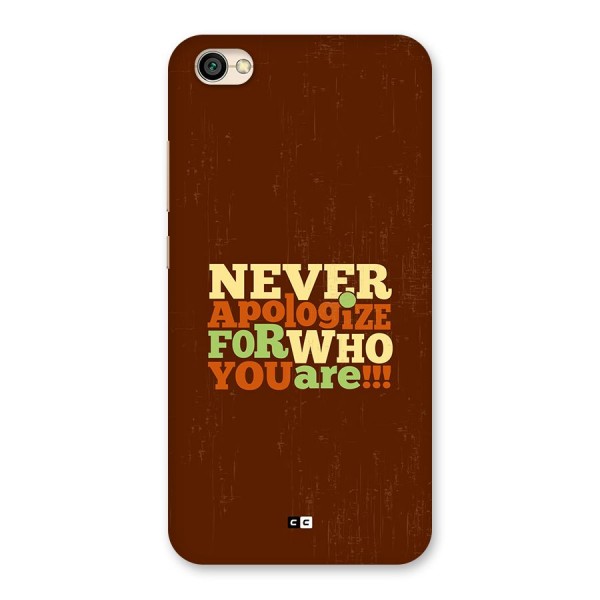 Never Apologize Back Case for Redmi Y1 Lite