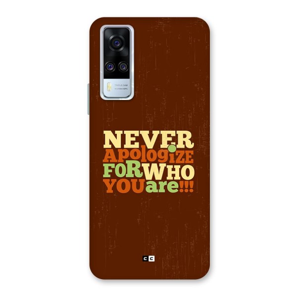 Never Apologize Back Case for Vivo Y51