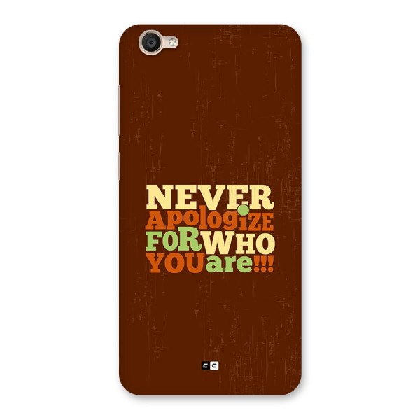 Never Apologize Back Case for Vivo Y55s