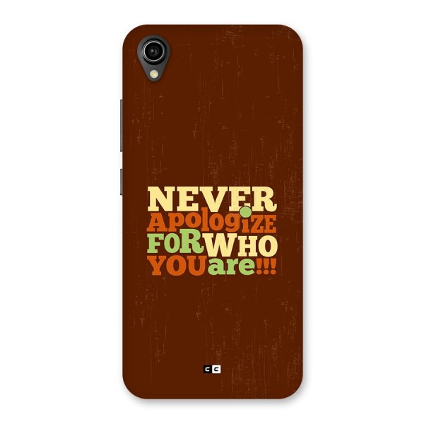 Never Apologize Back Case for Vivo Y91i