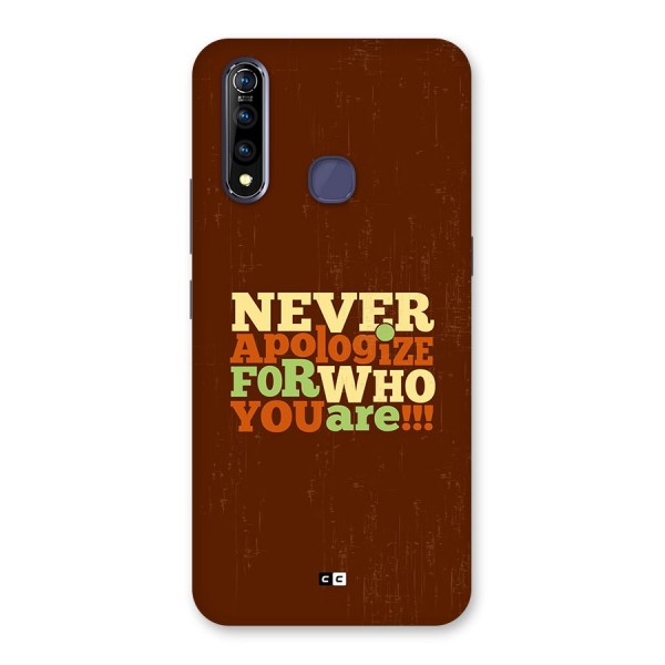 Never Apologize Back Case for Vivo Z1 Pro