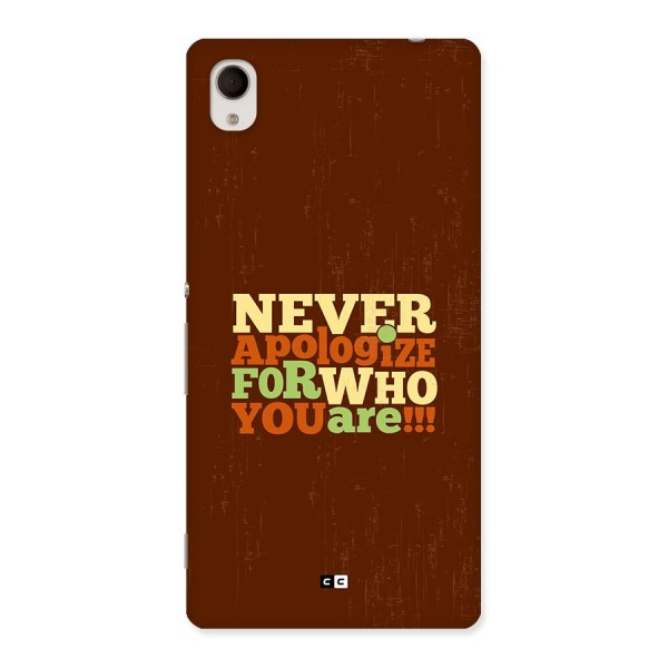 Never Apologize Back Case for Xperia M4