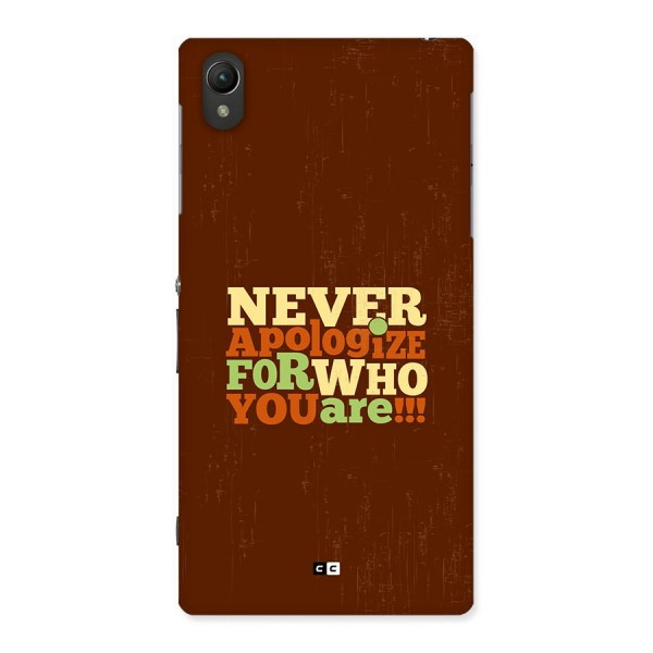 Never Apologize Back Case for Xperia Z1