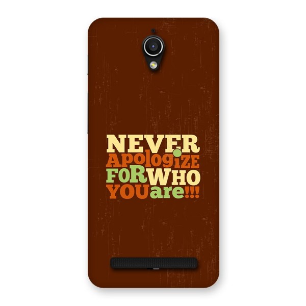 Never Apologize Back Case for Zenfone Go