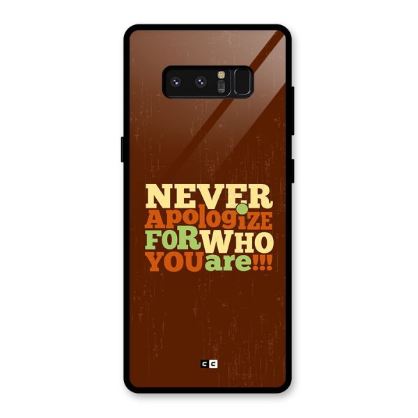 Never Apologize Glass Back Case for Galaxy Note 8