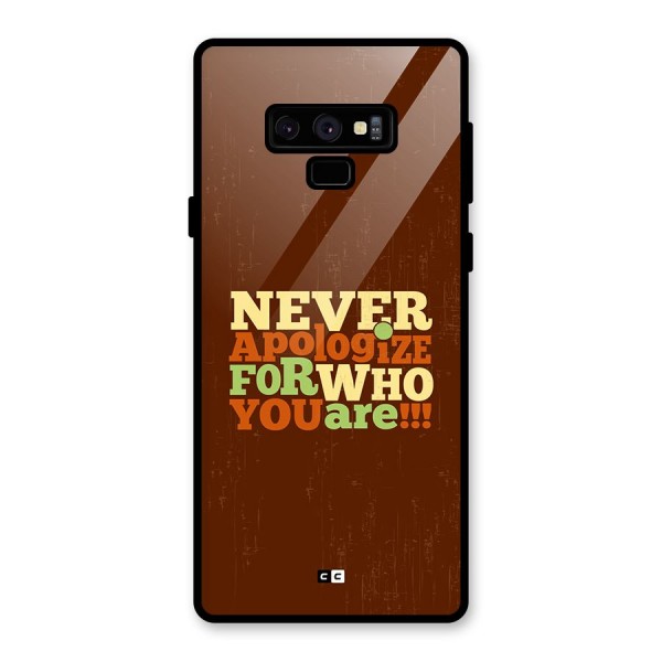 Never Apologize Glass Back Case for Galaxy Note 9